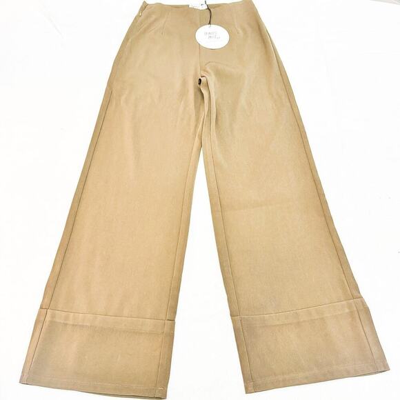 Princess Polly Euro Pants Brown Flare Hem Dress Pants Size 2 NWT - Picture 2 of 10